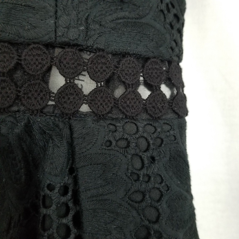 NWT N Nicholas Black Sunflower Lace Ball Tea Dress - Picture 4 of 8